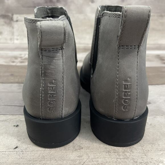 Sorel Emelie Waterproof Chelsea Ankle Boots Booties 1951201-052 Gray Size 5.5 - Picture 5 of 10